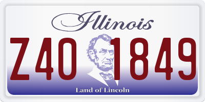 IL license plate Z401849
