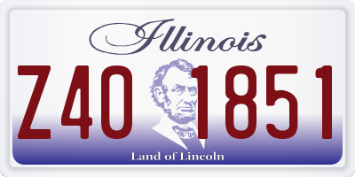IL license plate Z401851