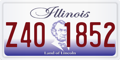 IL license plate Z401852