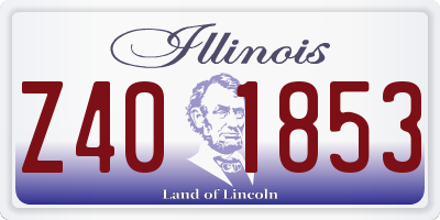 IL license plate Z401853