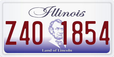 IL license plate Z401854