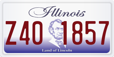 IL license plate Z401857