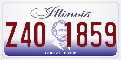 IL license plate Z401859