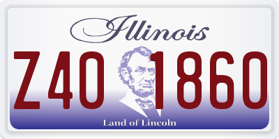 IL license plate Z401860