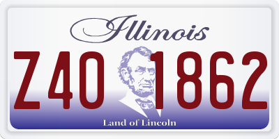 IL license plate Z401862