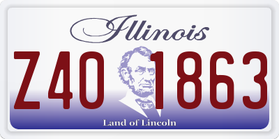 IL license plate Z401863