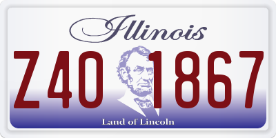 IL license plate Z401867