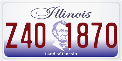 IL license plate Z401870