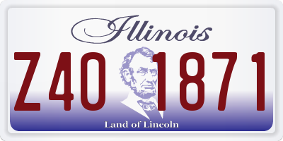 IL license plate Z401871
