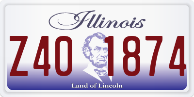 IL license plate Z401874