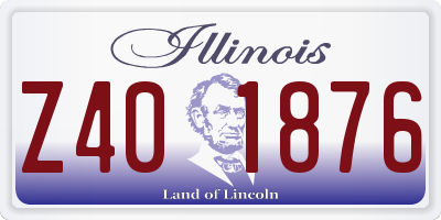 IL license plate Z401876