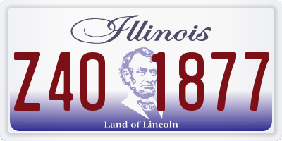 IL license plate Z401877