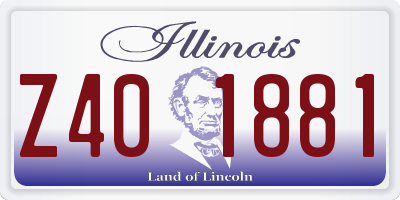 IL license plate Z401881