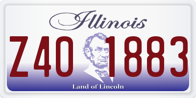 IL license plate Z401883