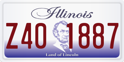 IL license plate Z401887