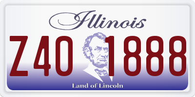 IL license plate Z401888