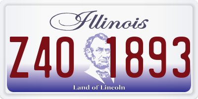 IL license plate Z401893