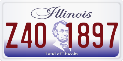 IL license plate Z401897