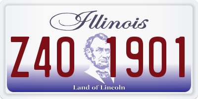 IL license plate Z401901