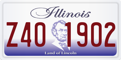 IL license plate Z401902