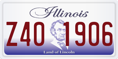 IL license plate Z401906
