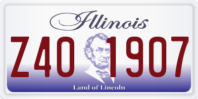 IL license plate Z401907