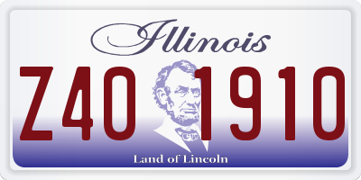 IL license plate Z401910