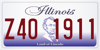 IL license plate Z401911