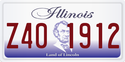 IL license plate Z401912