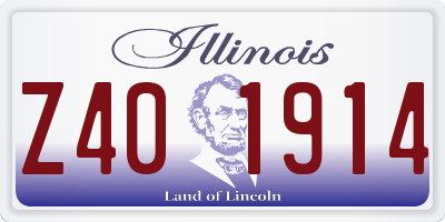 IL license plate Z401914