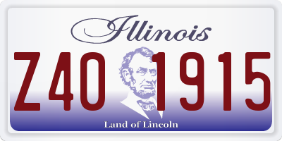 IL license plate Z401915