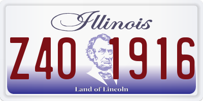 IL license plate Z401916