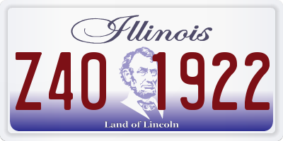 IL license plate Z401922