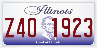 IL license plate Z401923