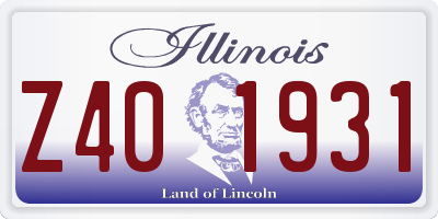 IL license plate Z401931