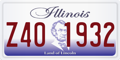 IL license plate Z401932