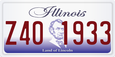 IL license plate Z401933