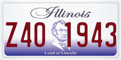 IL license plate Z401943
