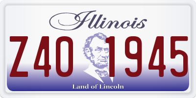 IL license plate Z401945