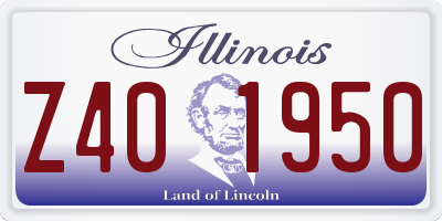 IL license plate Z401950