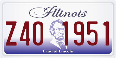 IL license plate Z401951