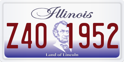 IL license plate Z401952