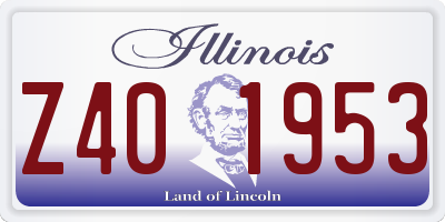 IL license plate Z401953