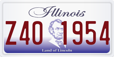 IL license plate Z401954