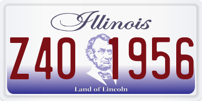 IL license plate Z401956