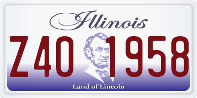 IL license plate Z401958