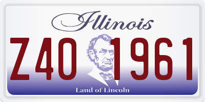 IL license plate Z401961