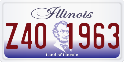 IL license plate Z401963