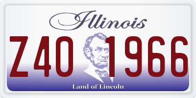 IL license plate Z401966