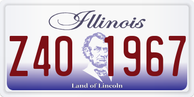 IL license plate Z401967